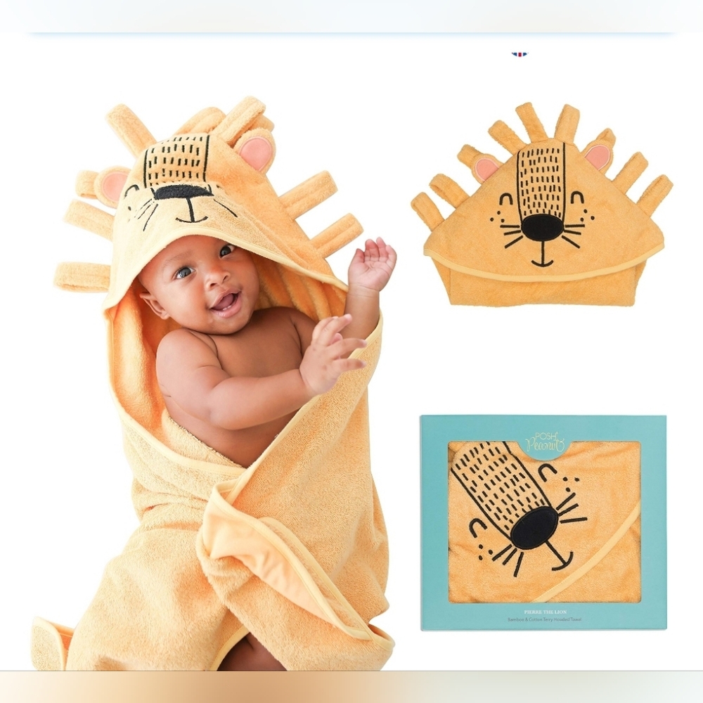 COPY - Posh Peanut - Hooded Lion Towel
